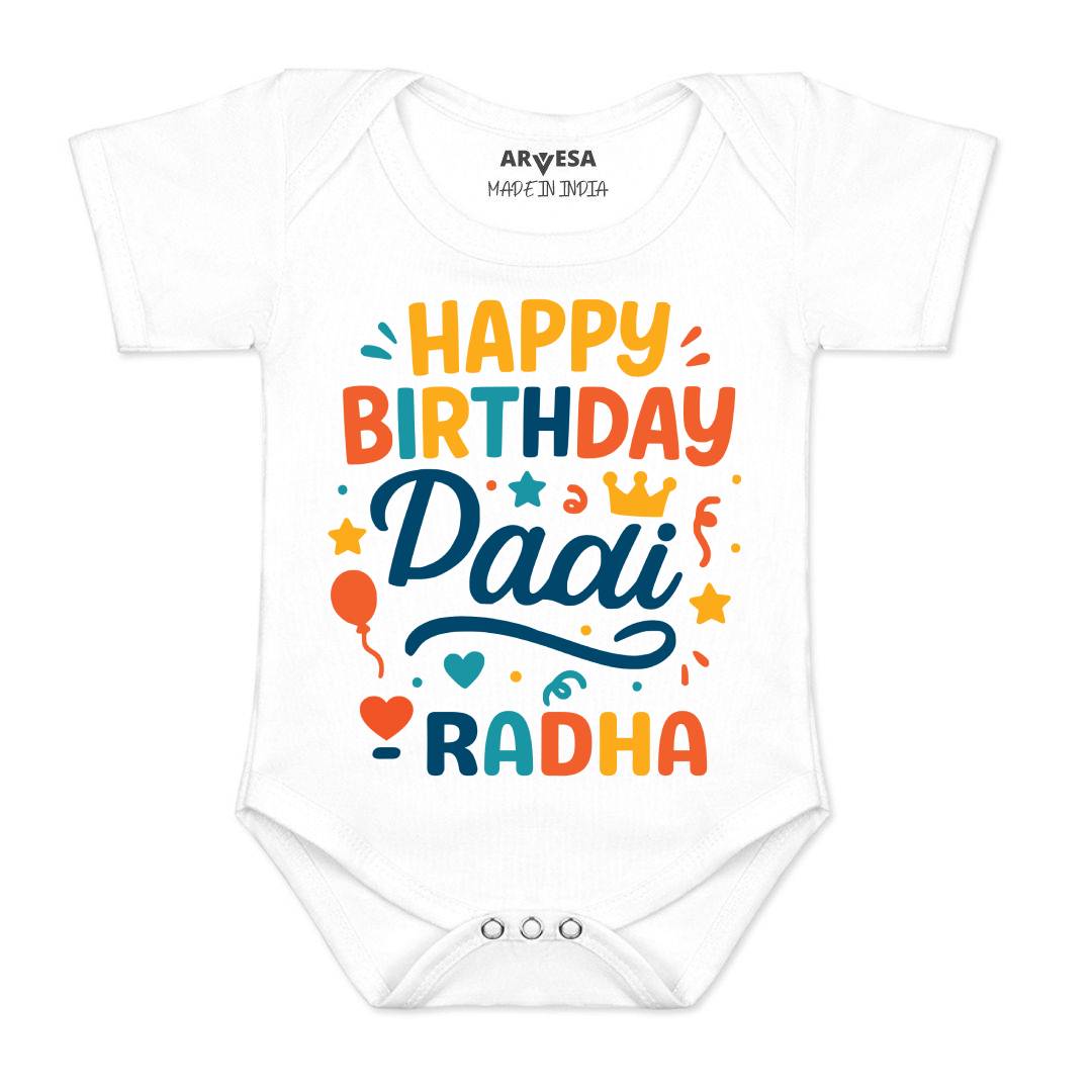 Arvesa Happy Birthday Dadi Baby Boy & Girl Dress
