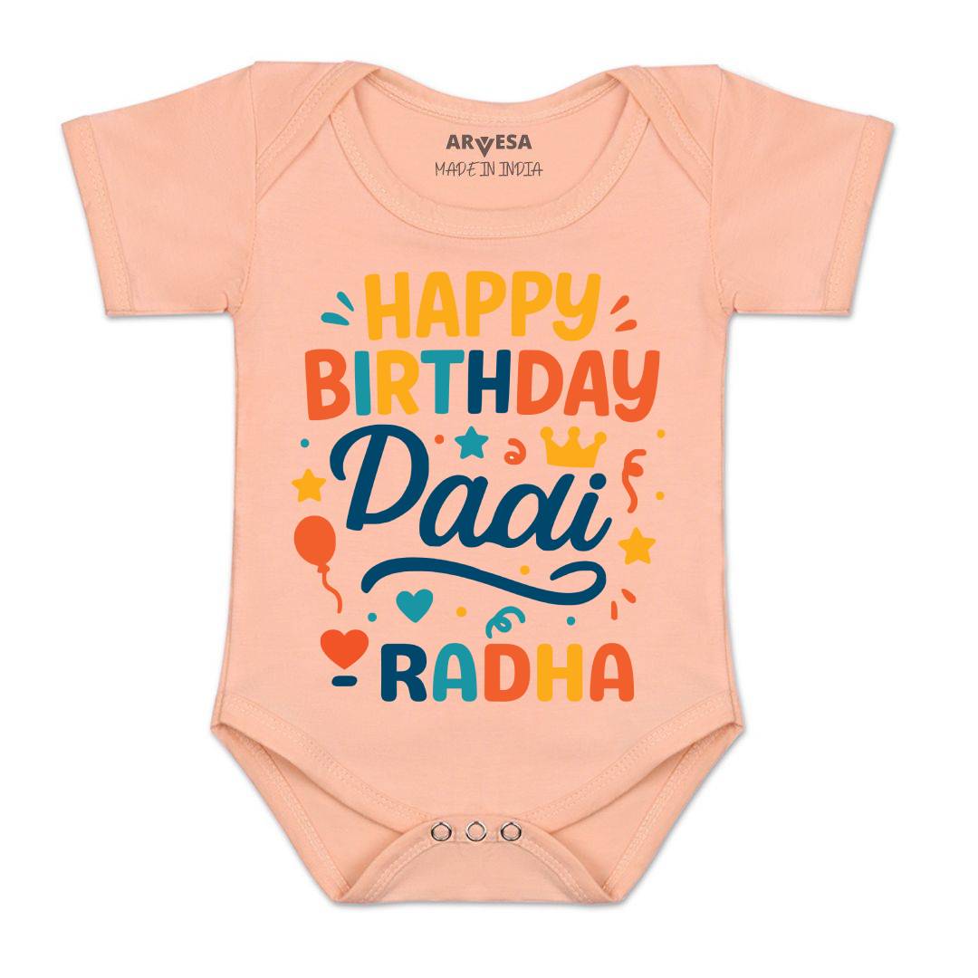 Arvesa Happy Birthday Dadi Baby Boy & Girl Dress