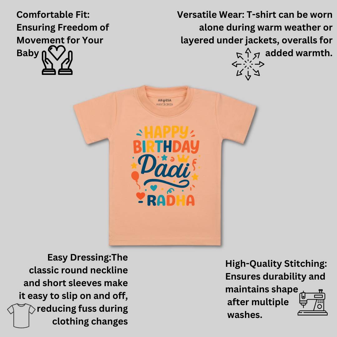 Arvesa Happy Birthday Dadi Baby Boy & Girl Dress