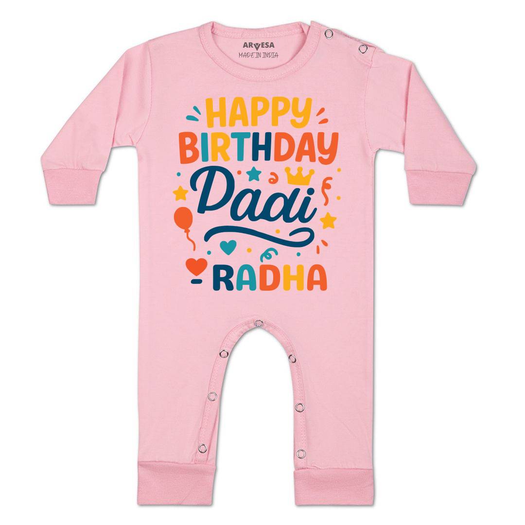 Arvesa Happy Birthday Dadi Baby Boy & Girl Dress