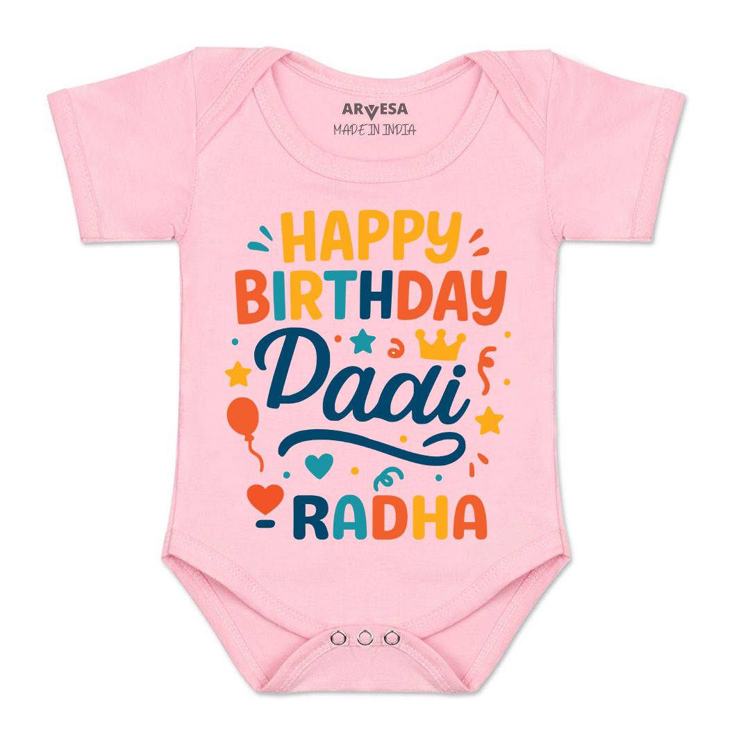 Arvesa Happy Birthday Dadi Baby Boy & Girl Dress