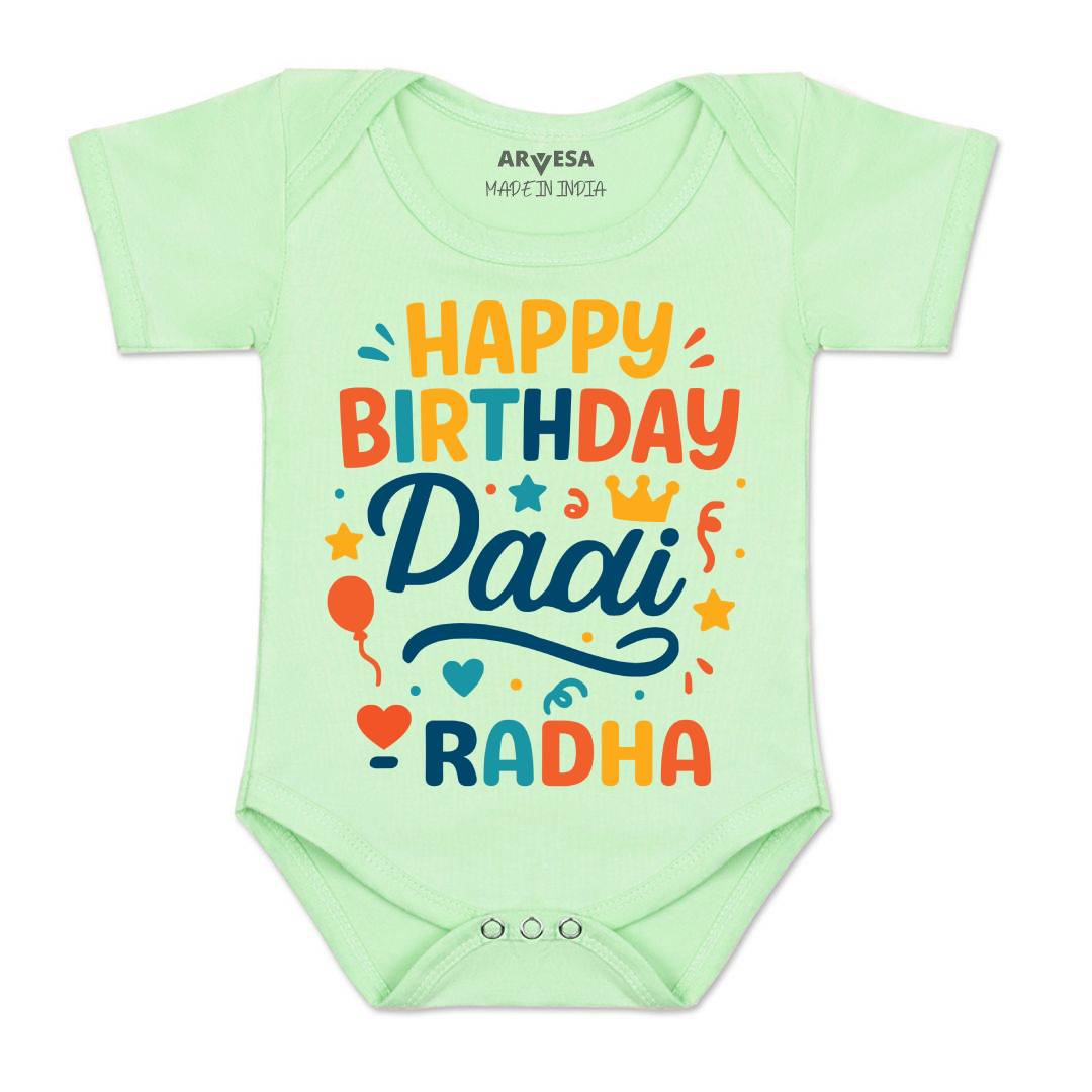 Arvesa Happy Birthday Dadi Baby Boy & Girl Dress