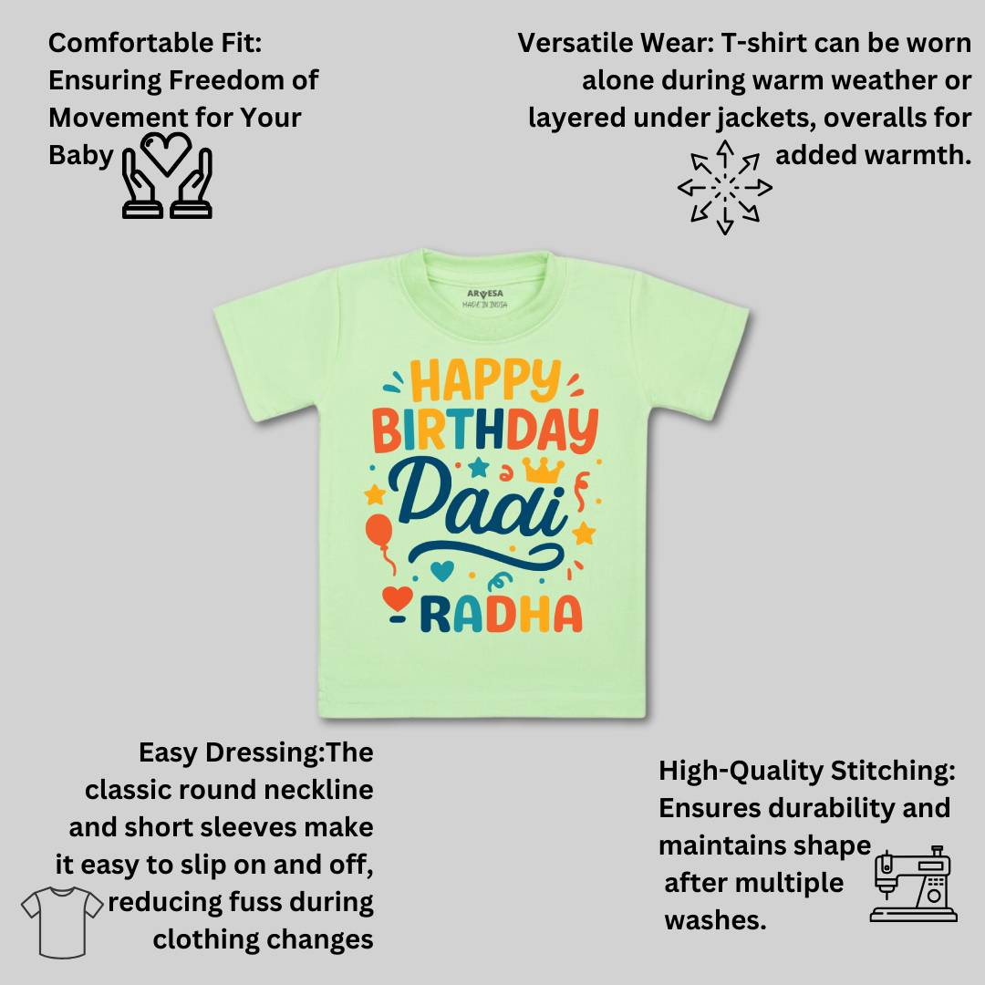 Arvesa Happy Birthday Dadi Baby Boy & Girl Dress