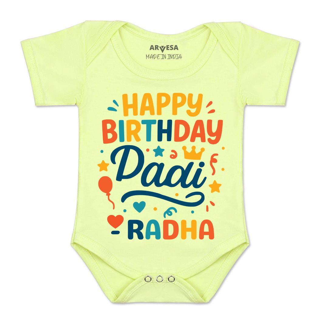 Arvesa Happy Birthday Dadi Baby Boy & Girl Dress