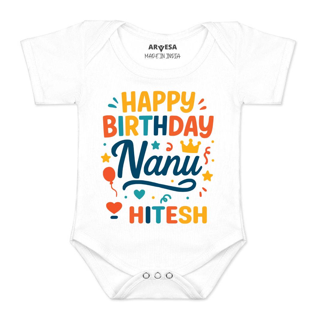 Arvesa Happy Birthday Nanu Baby Boy & Girl Dress