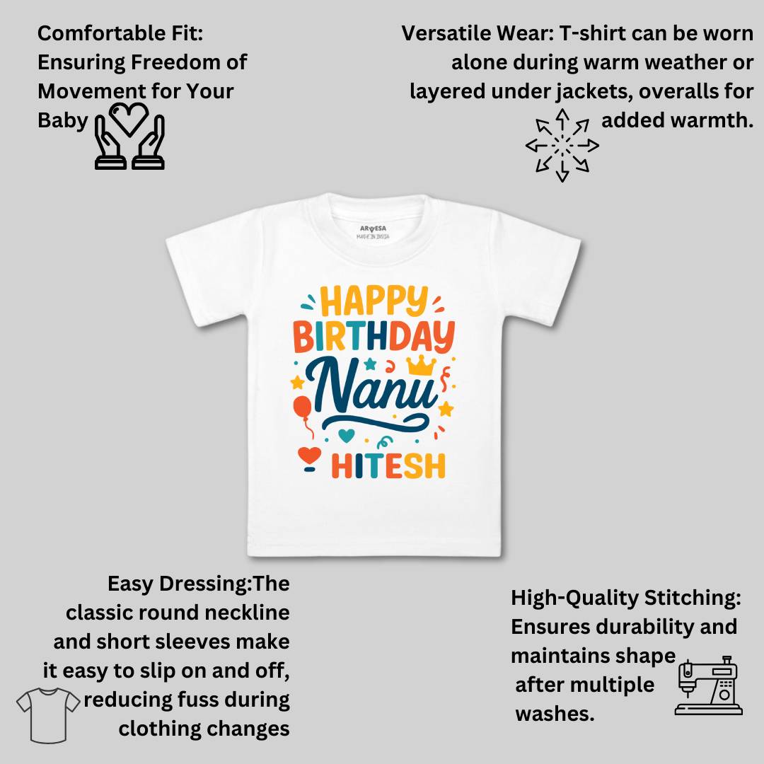 Arvesa Happy Birthday Nanu Baby Boy & Girl Dress
