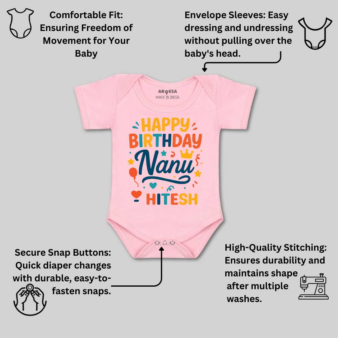 Arvesa Happy Birthday Nanu Baby Boy & Girl Dress