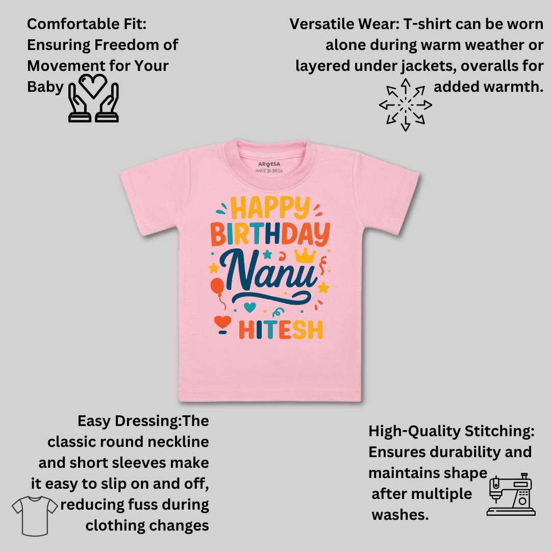 Arvesa Happy Birthday Nanu Baby Boy & Girl Dress
