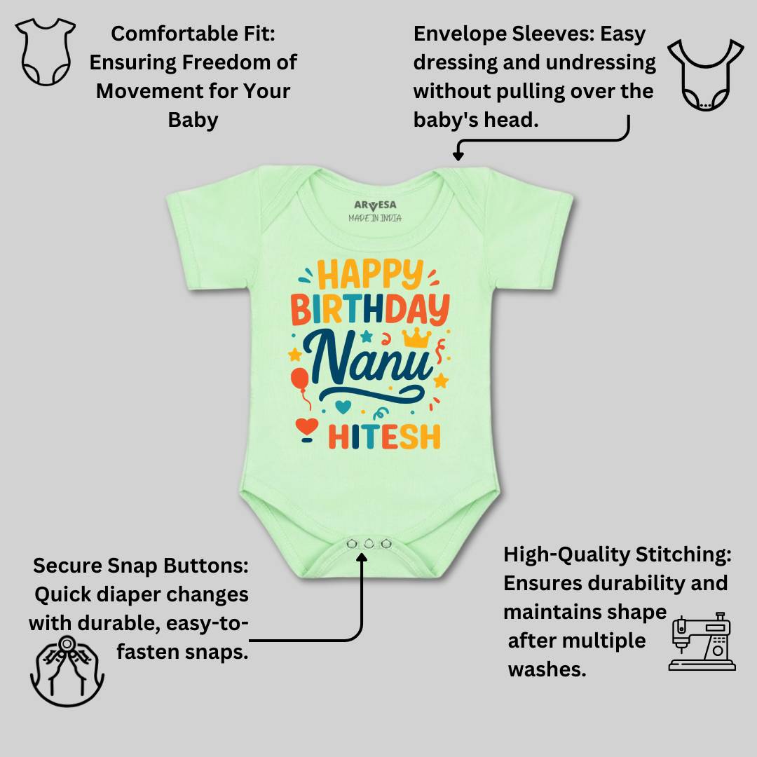 Arvesa Happy Birthday Nanu Baby Boy & Girl Dress