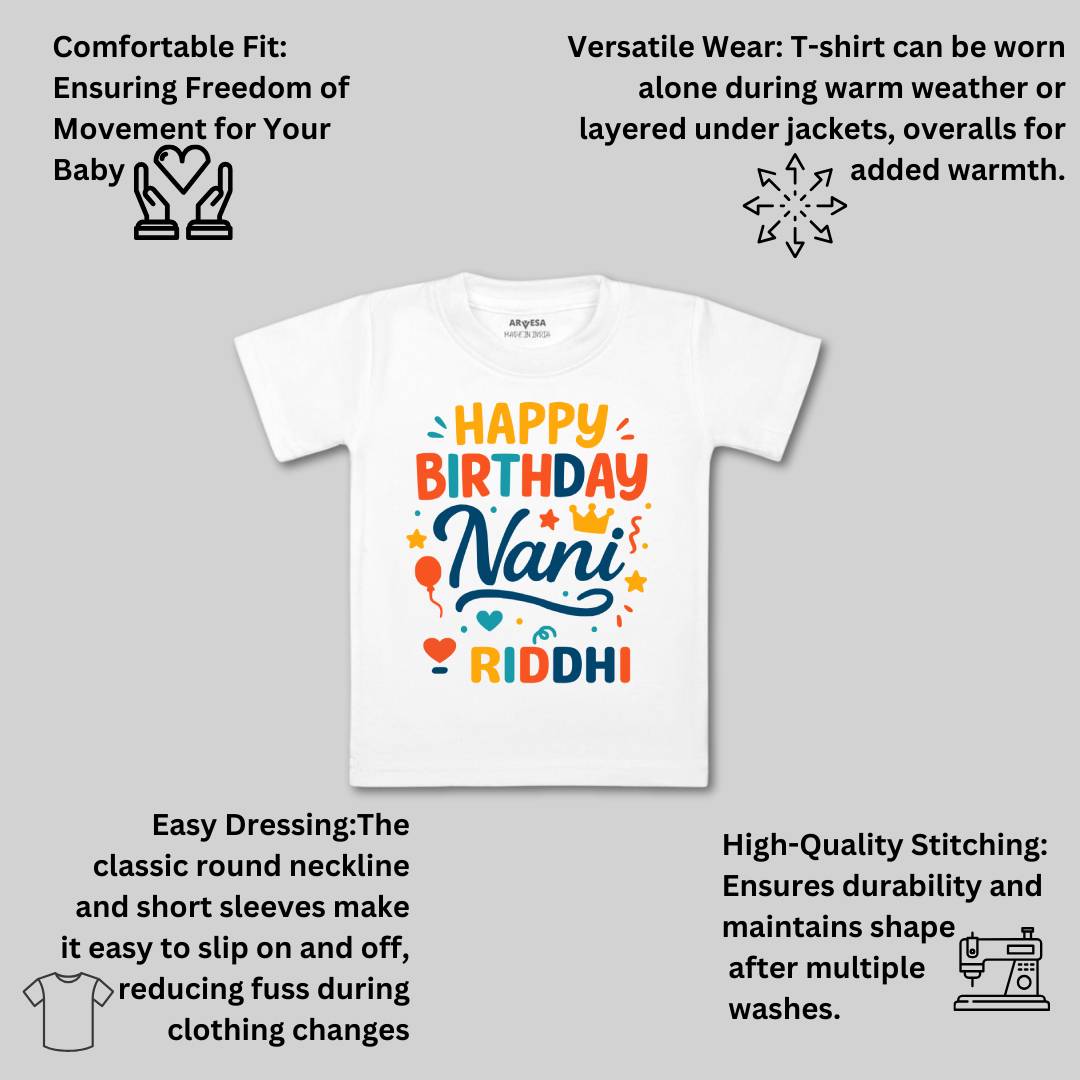 Arvesa Happy Birthday Nani Baby Boy & Girl Dress