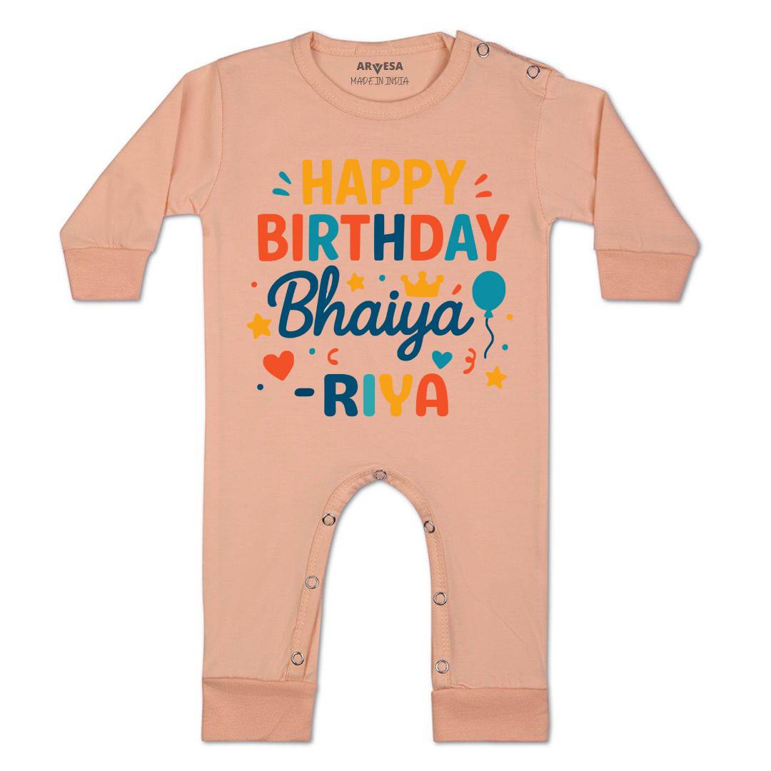 Arvesa Happy Birthday Bhaiya Baby Boy & Girl Dress
