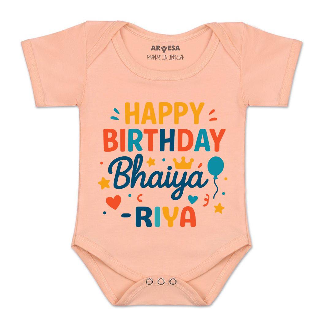 Arvesa Happy Birthday Bhaiya Baby Boy & Girl Dress
