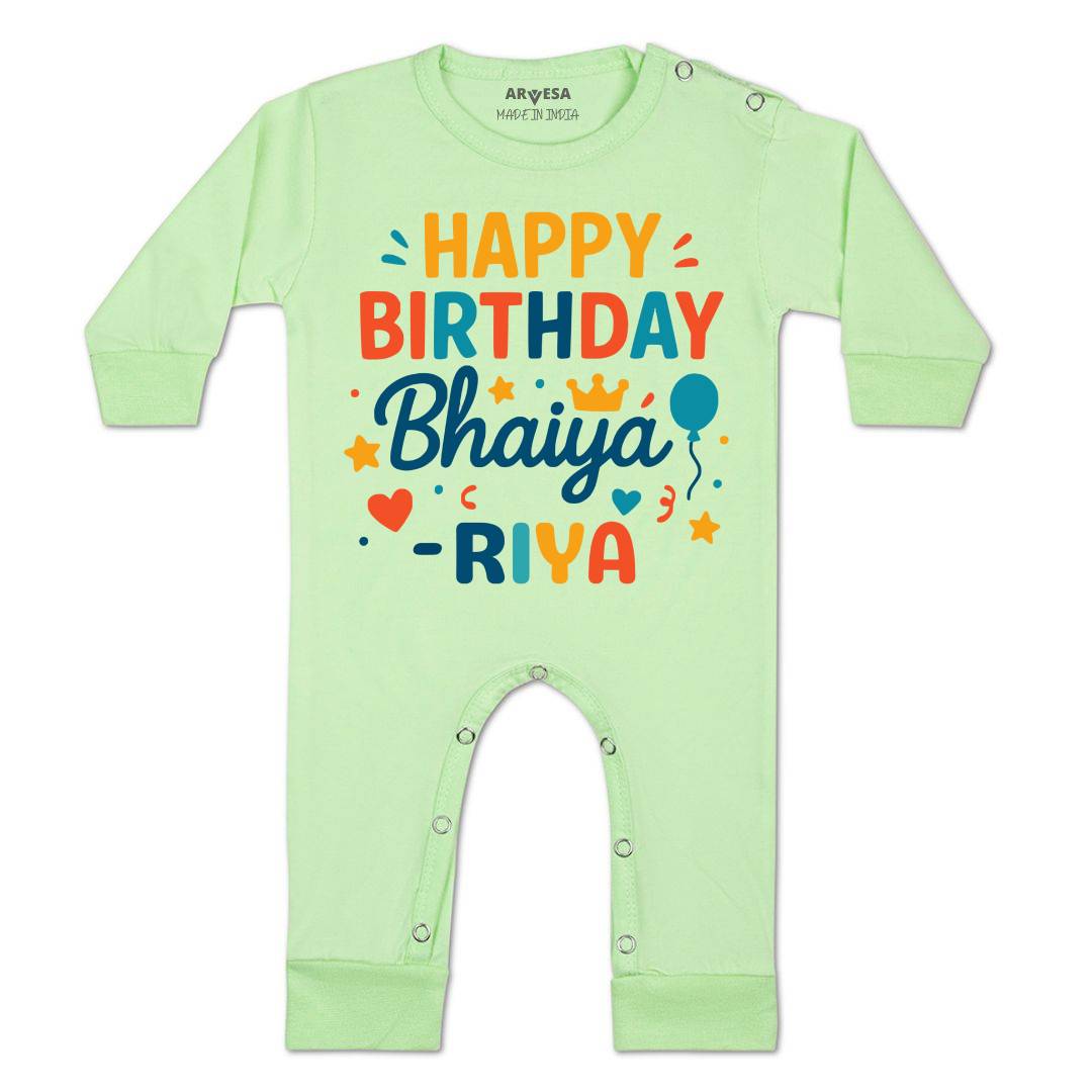Arvesa Happy Birthday Bhaiya Baby Boy & Girl Dress