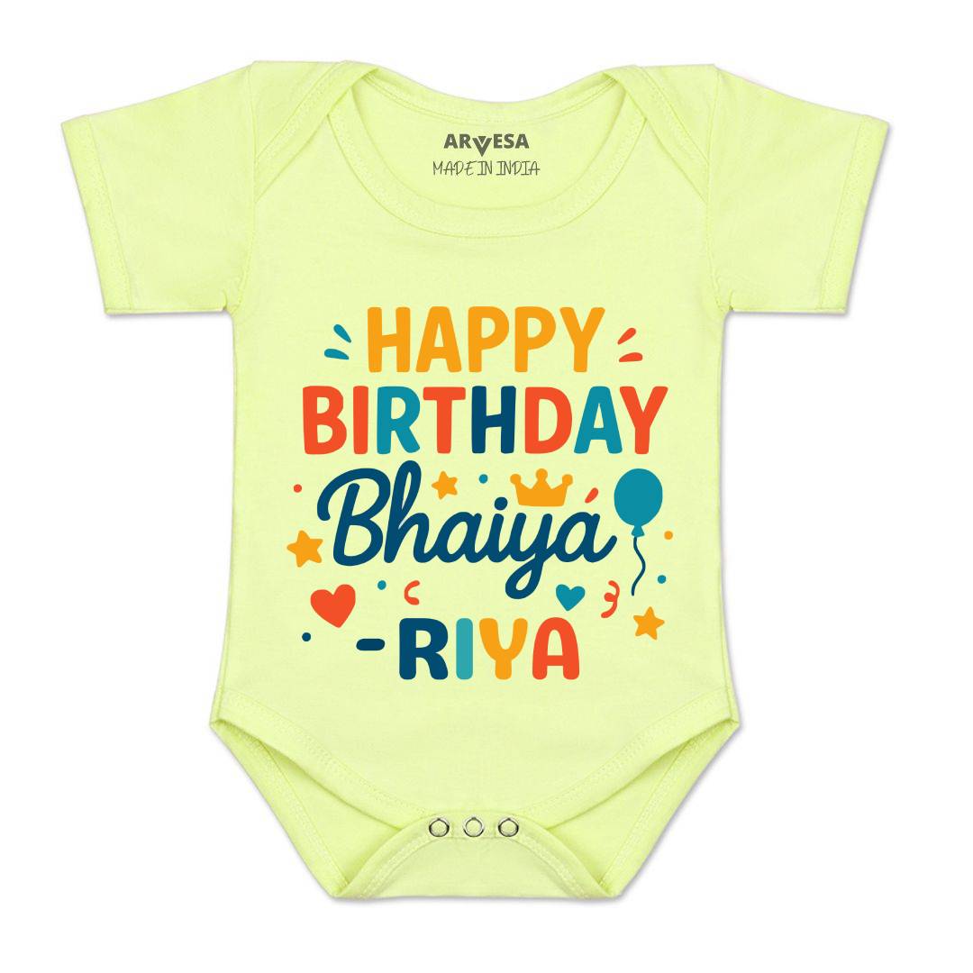 Arvesa Happy Birthday Bhaiya Baby Boy & Girl Dress