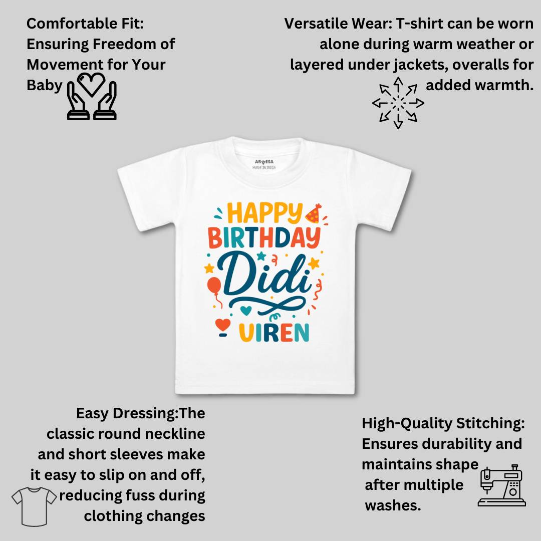 Arvesa Happy Birthday Didi Baby Boy & Girl Dress
