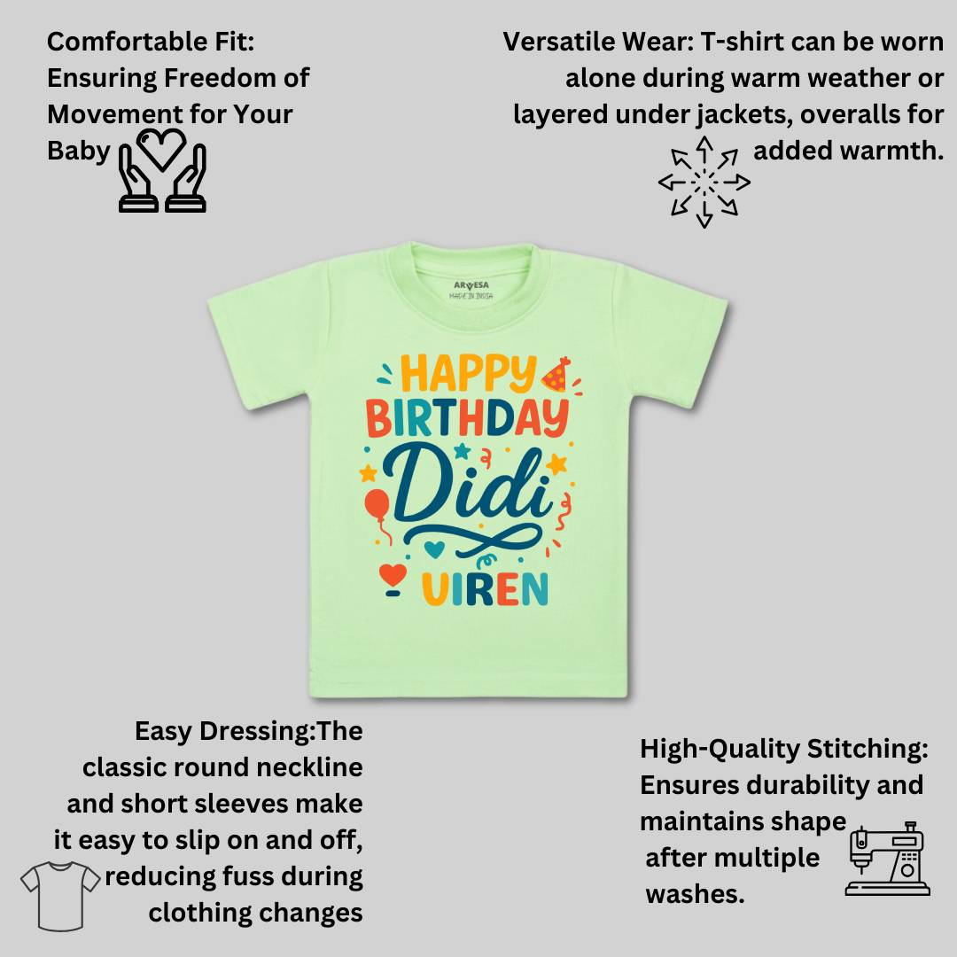Arvesa Happy Birthday Didi Baby Boy & Girl Dress