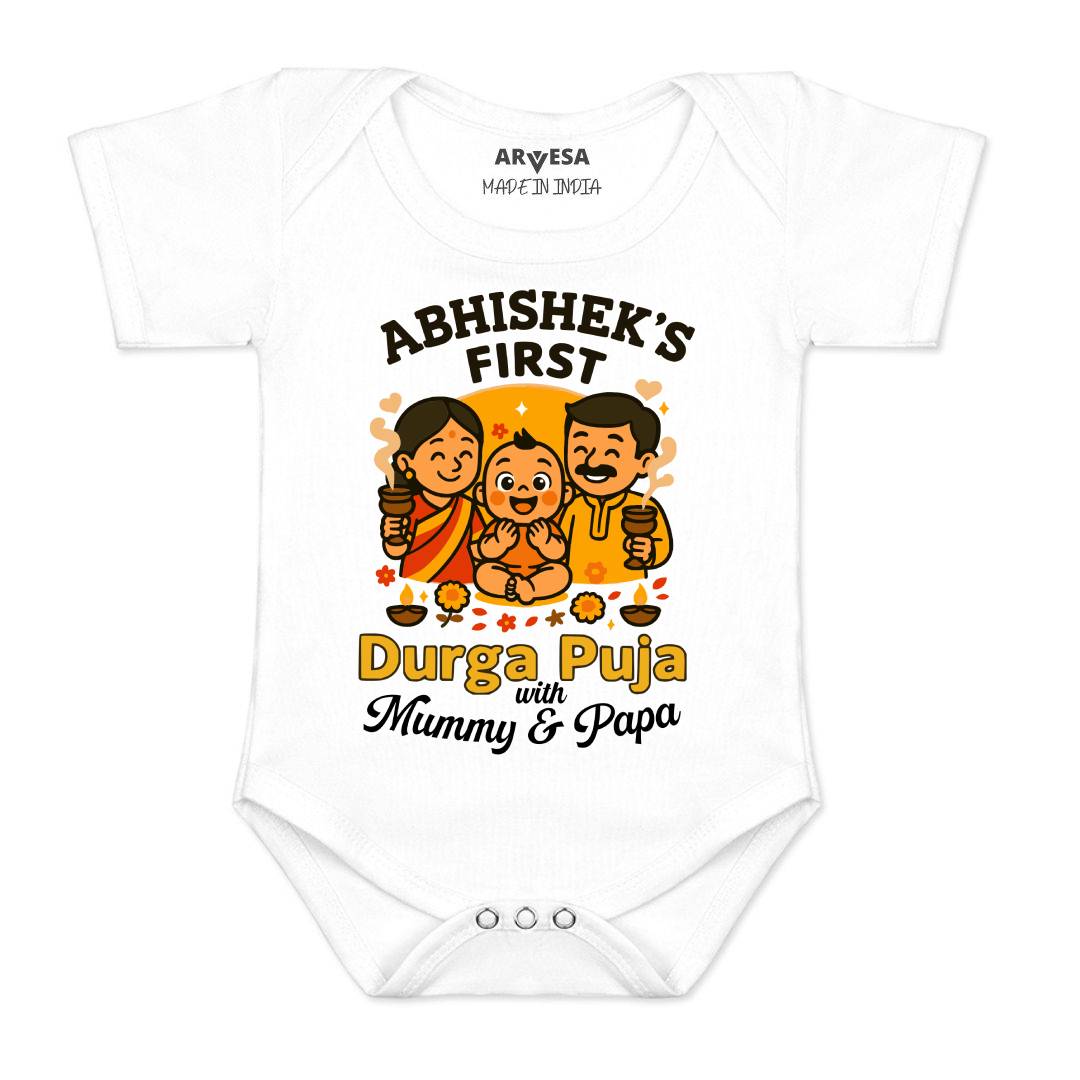 Arvesa My First Durga Puja Baby Boy & Girl Dress