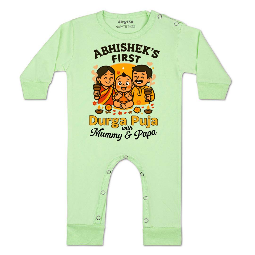 Arvesa My First Durga Puja Baby Boy & Girl Dress