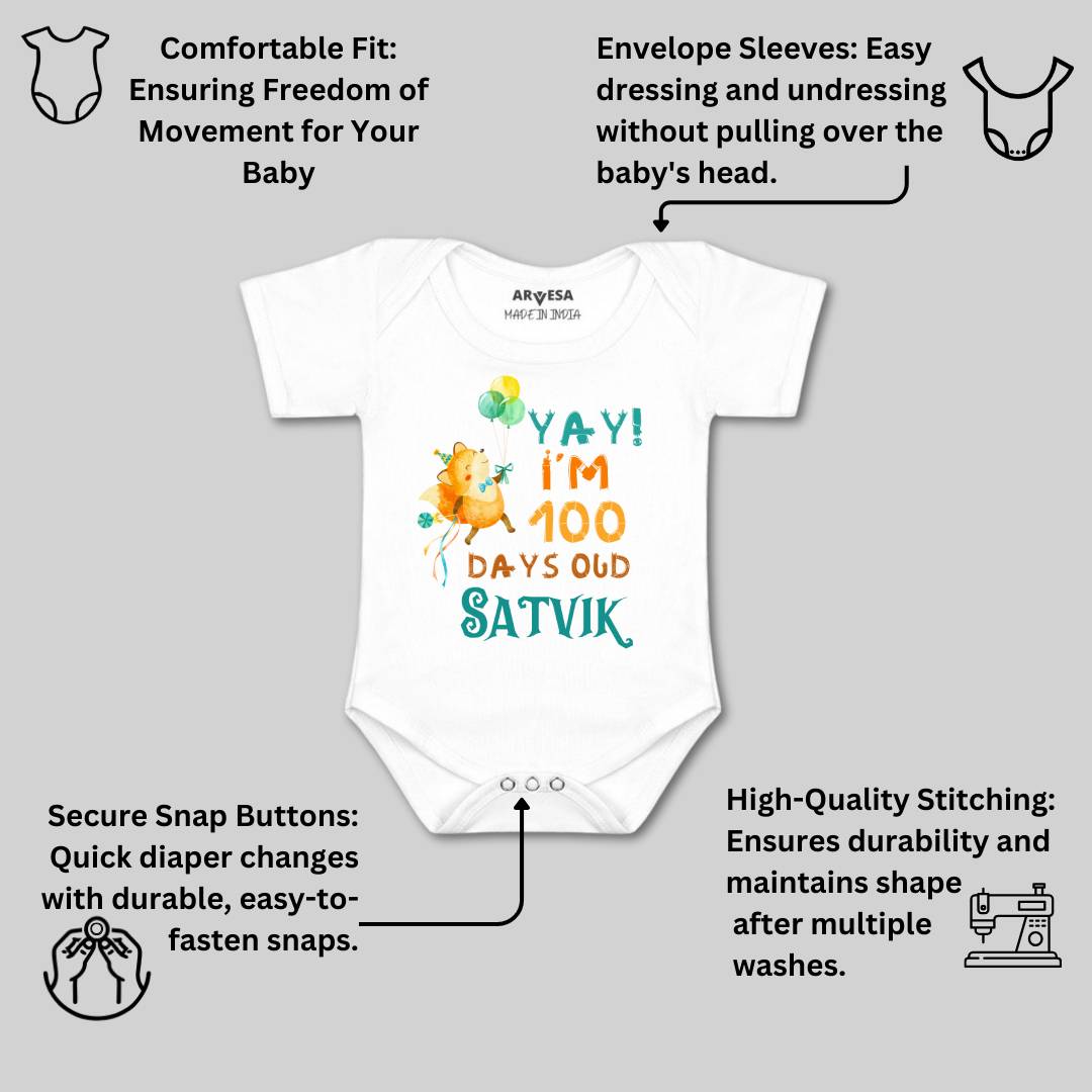 Arvesa 100 Days Birthday Baby Boy & Girl Dress