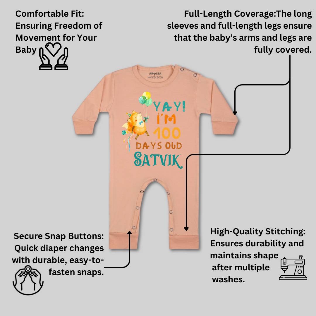 Arvesa 100 Days Birthday Baby Boy & Girl Dress