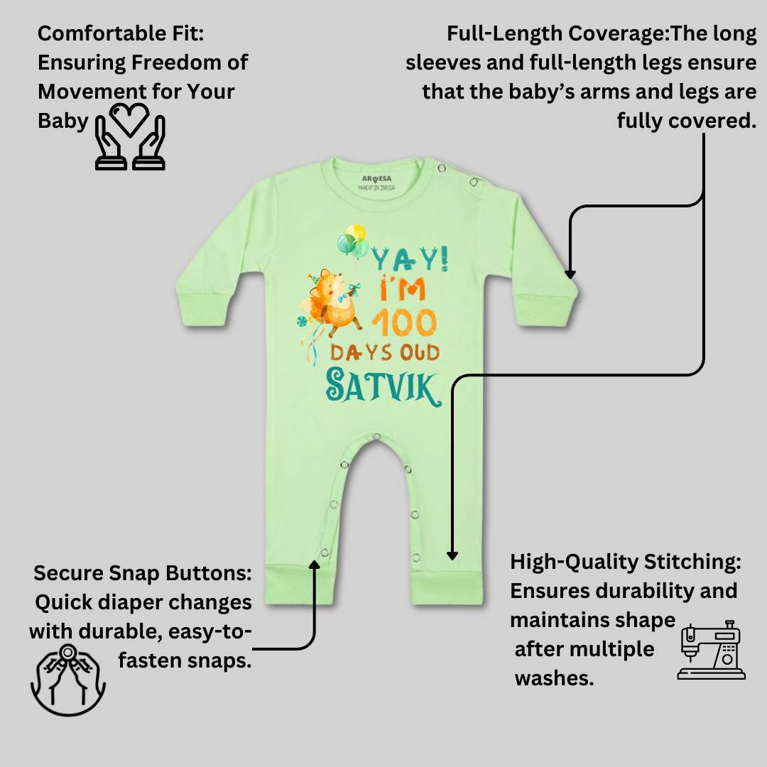 Arvesa 100 Days Birthday Baby Boy & Girl Dress