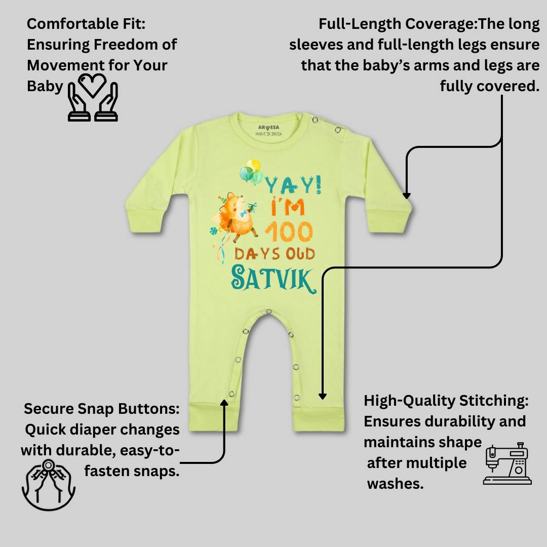 Arvesa 100 Days Birthday Baby Boy & Girl Dress
