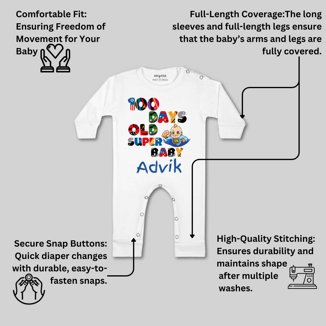 Arvesa 100 Days Birthday Baby Boy & Girl Dress