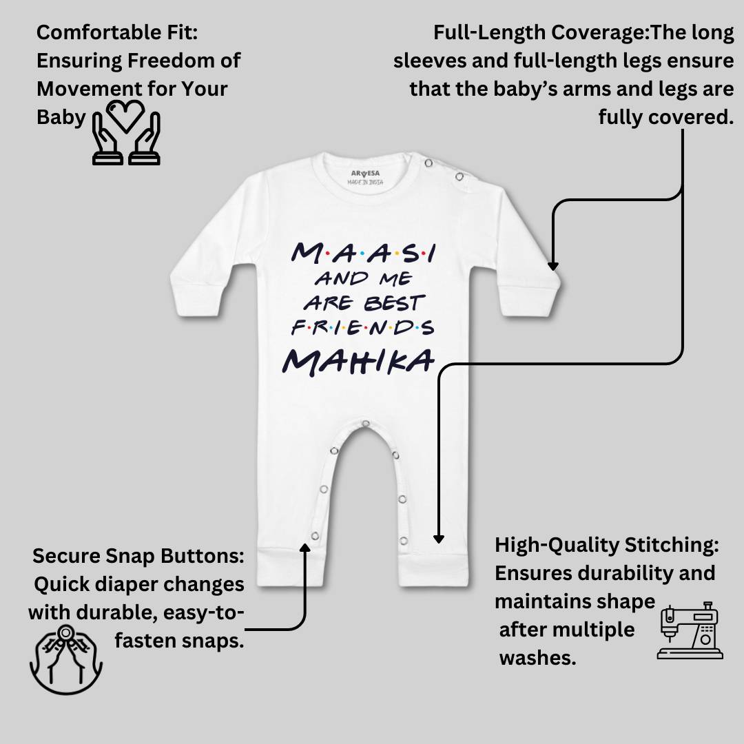 Arvesa Maasi & Me Are Best Friend Baby Boy & Girl Dress