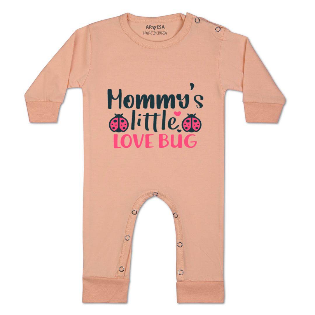 Arvesa Mommy Little Love Bug Design-403 White 0-3 Months Jumpsuit for Baby Boy & Girl dress .