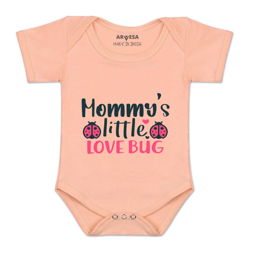 Arvesa Mommy Little Love Bug Design-403 White 0-3 Months Jumpsuit for Baby Boy & Girl dress .