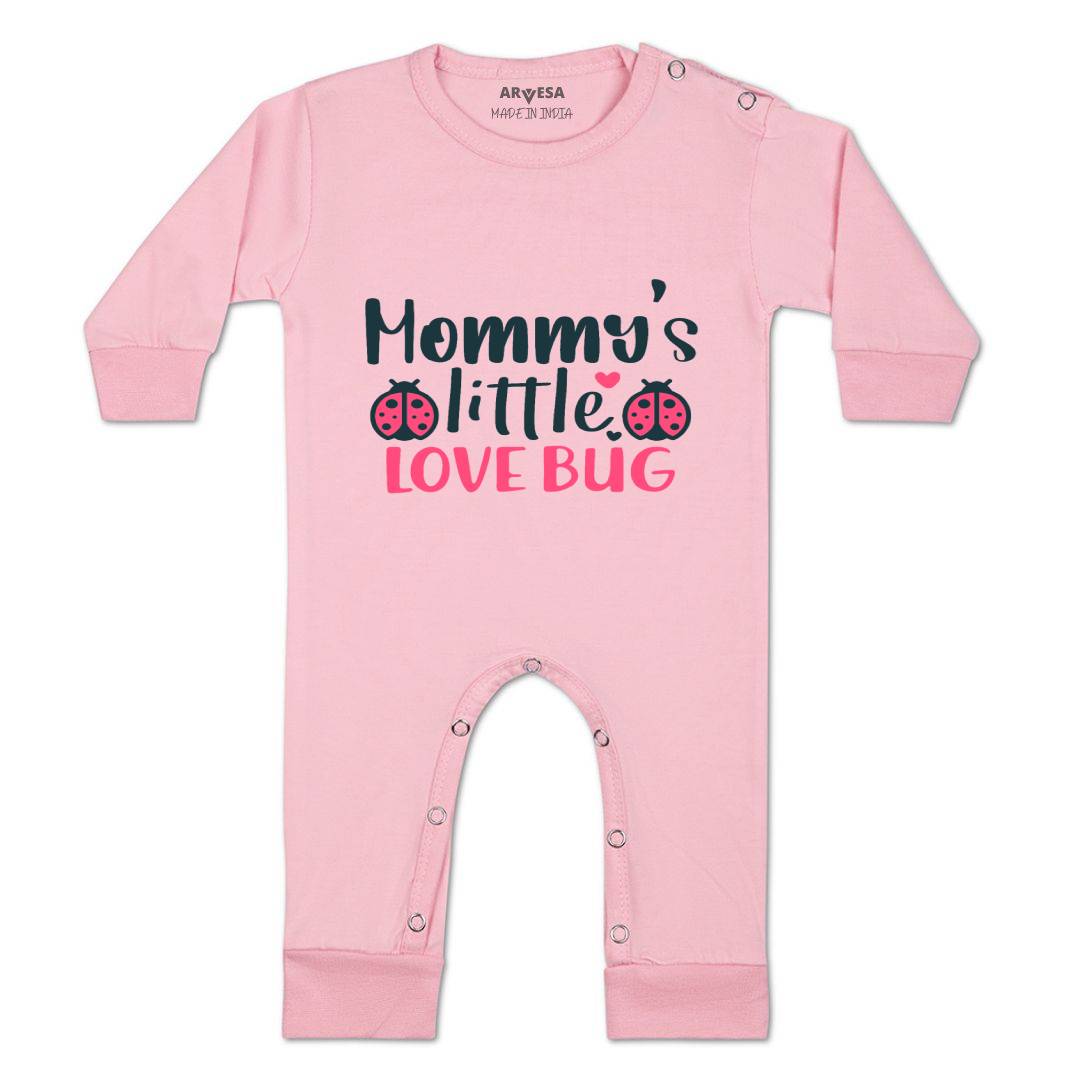 Arvesa Mommy Little Love Bug Design-403 White 0-3 Months Jumpsuit for Baby Boy & Girl dress .
