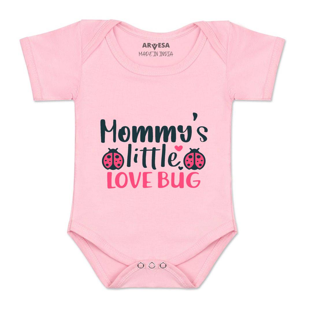 Arvesa Mommy Little Love Bug Design-403 White 0-3 Months Jumpsuit for Baby Boy & Girl dress .
