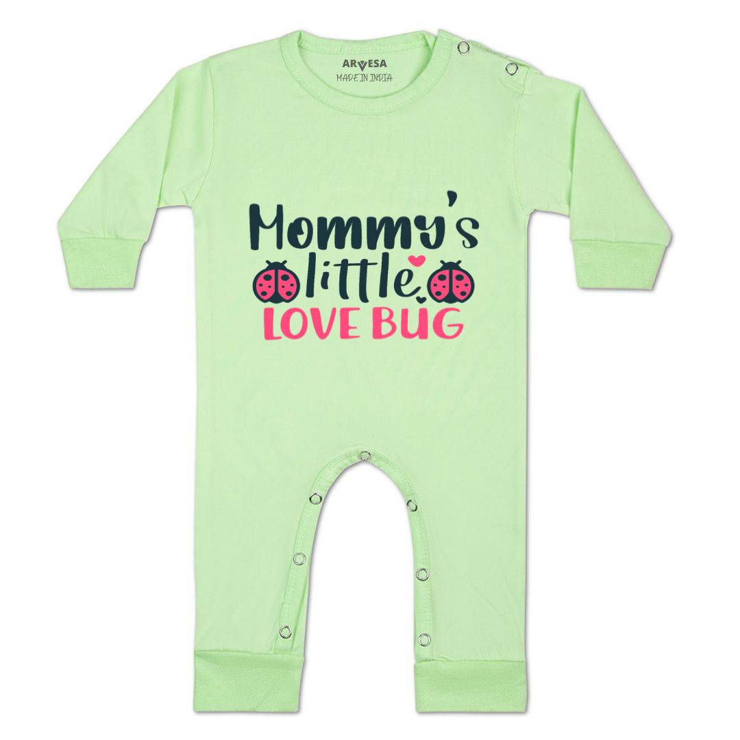 Arvesa Mommy Little Love Bug Design-403 White 0-3 Months Jumpsuit for Baby Boy & Girl dress .