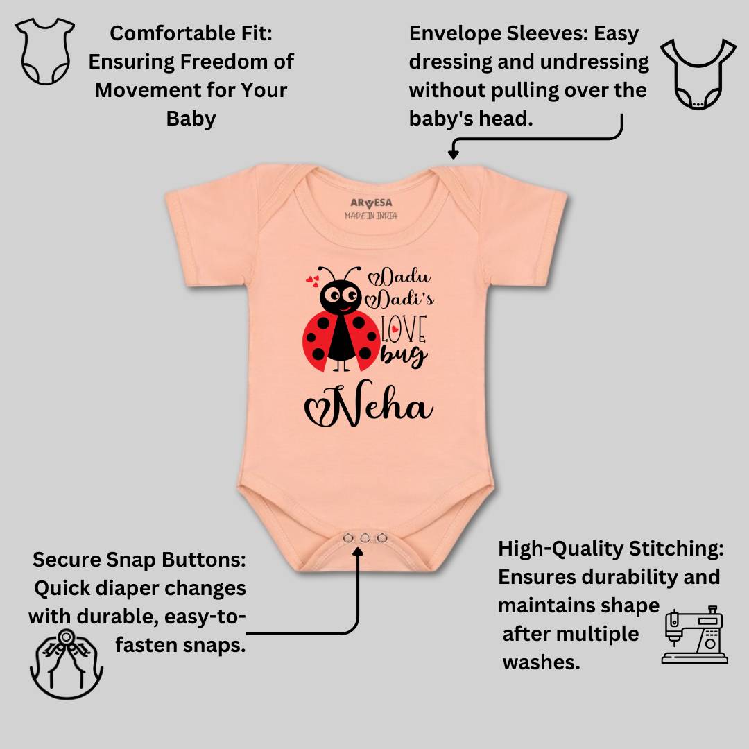 Arvesa Dadu Dadi Love Bug Baby Boy & Girl Dress