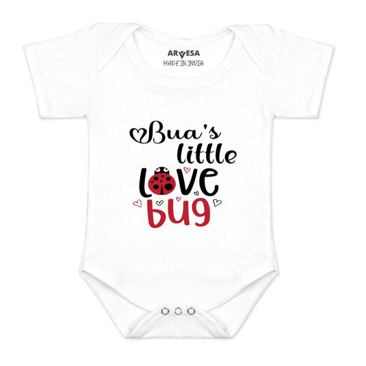 Arvesa Bua Little Love Bug Design-415 White 0-3 Months Jumpsuit for Baby Boy & Girl dress .