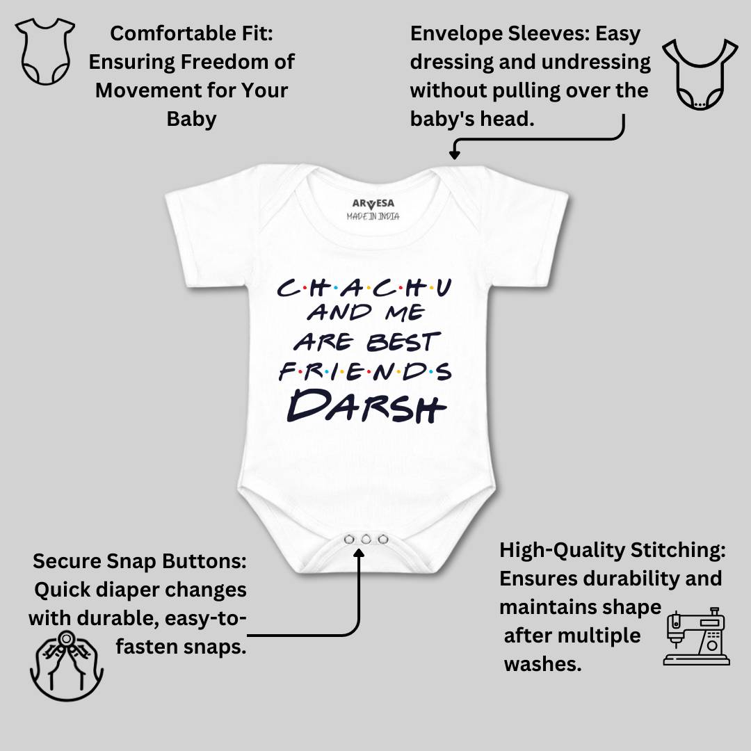 Arvesa Chachu & Me Are Best Friend Baby Boy & Girl Dress