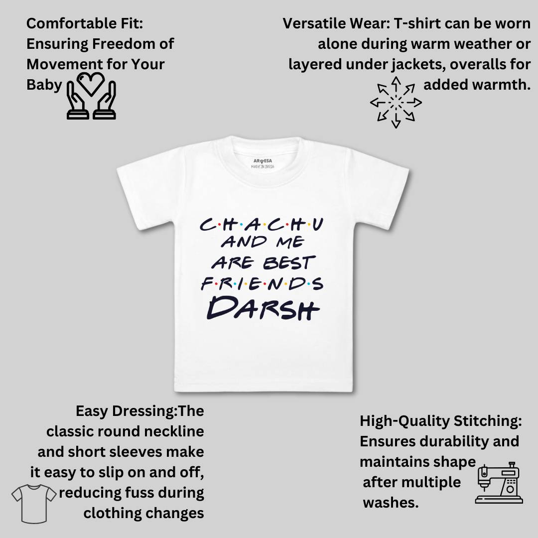 Arvesa Chachu & Me Are Best Friend Baby Boy & Girl Dress