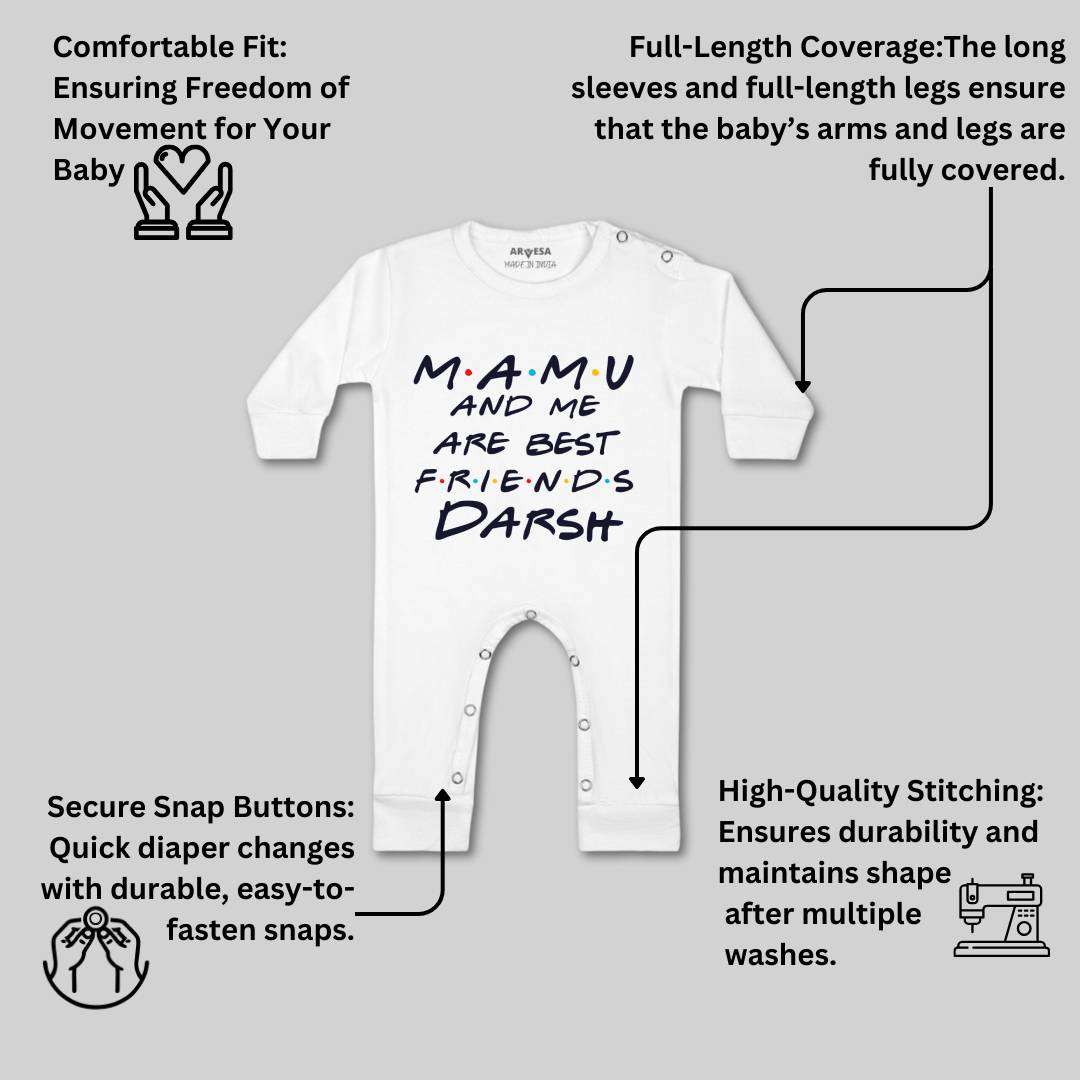 Arvesa Mamu & Me Are Best Friend Baby Boy & Girl Dress