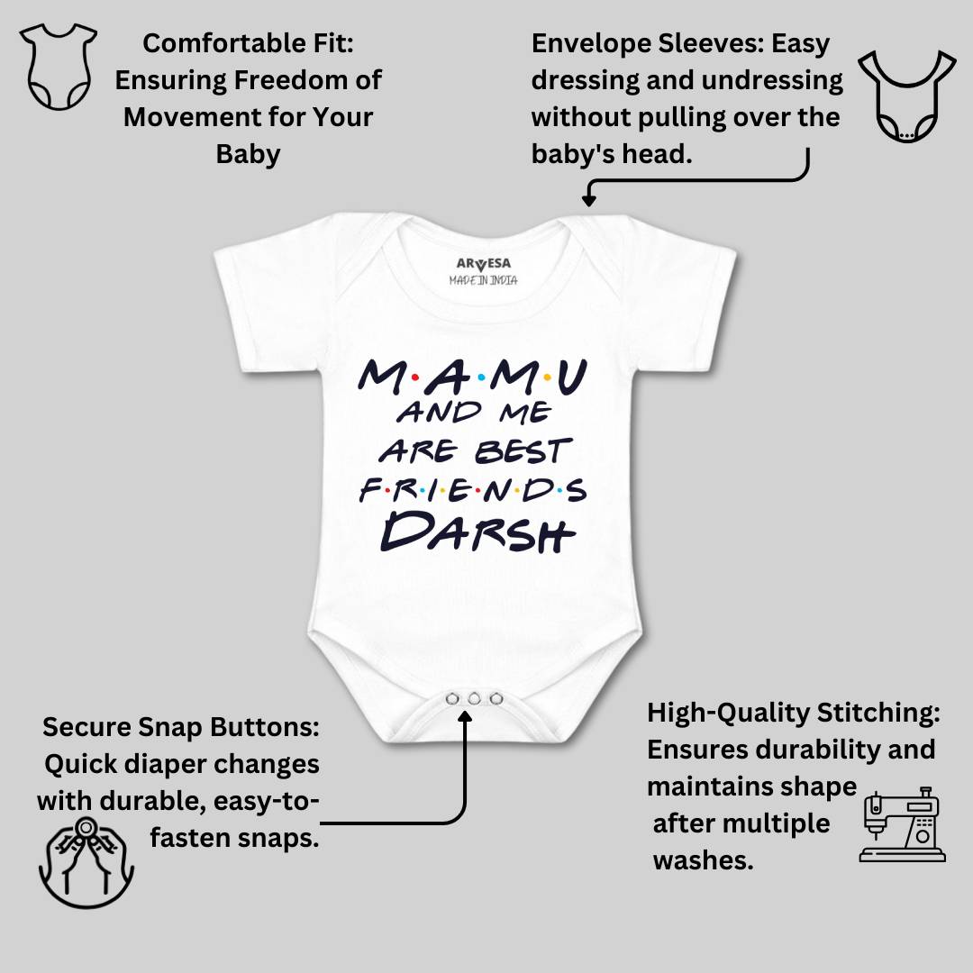 Arvesa Mamu & Me Are Best Friend Baby Boy & Girl Dress