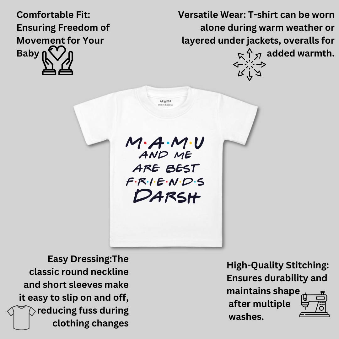 Arvesa Mamu & Me Are Best Friend Baby Boy & Girl Dress