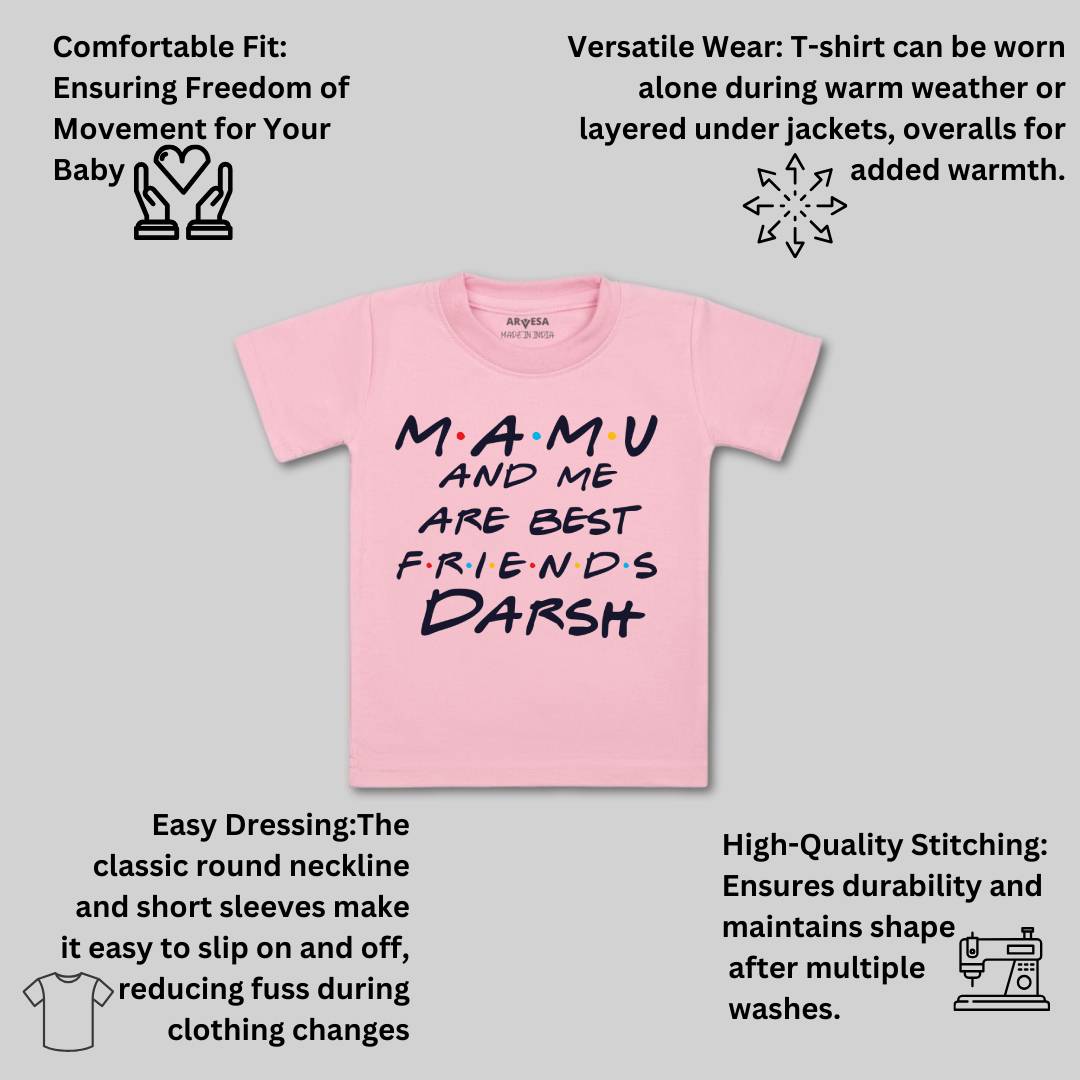 Arvesa Mamu & Me Are Best Friend Baby Boy & Girl Dress