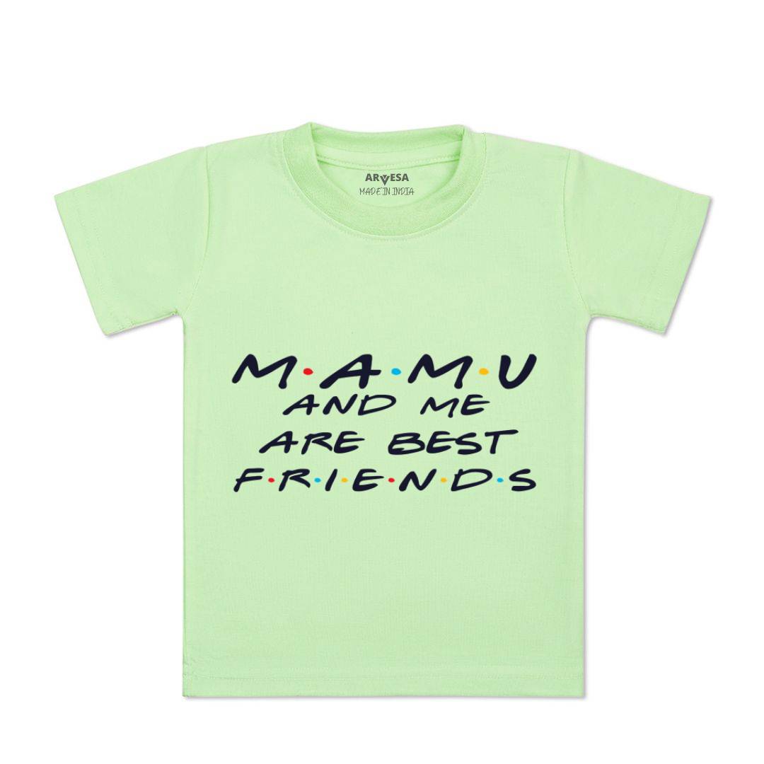 Arvesa Mamu & Me Are Best Friend Design-419 White 0-3 Months Jumpsuit for Baby Boy & Girl dress .