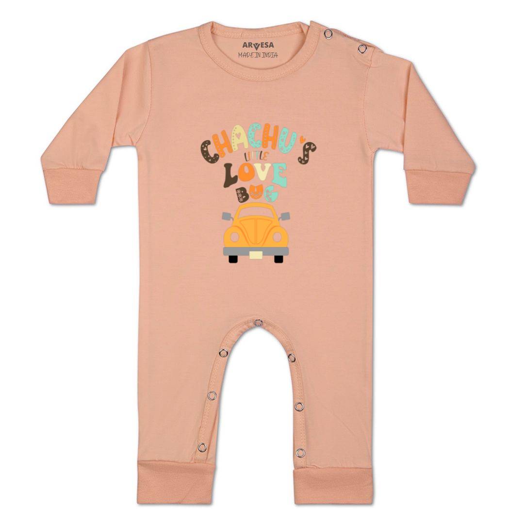 Arvesa Chachu Little Love Bug Design-421 White 0-3 Months Jumpsuit for Baby Boy & Girl dress .
