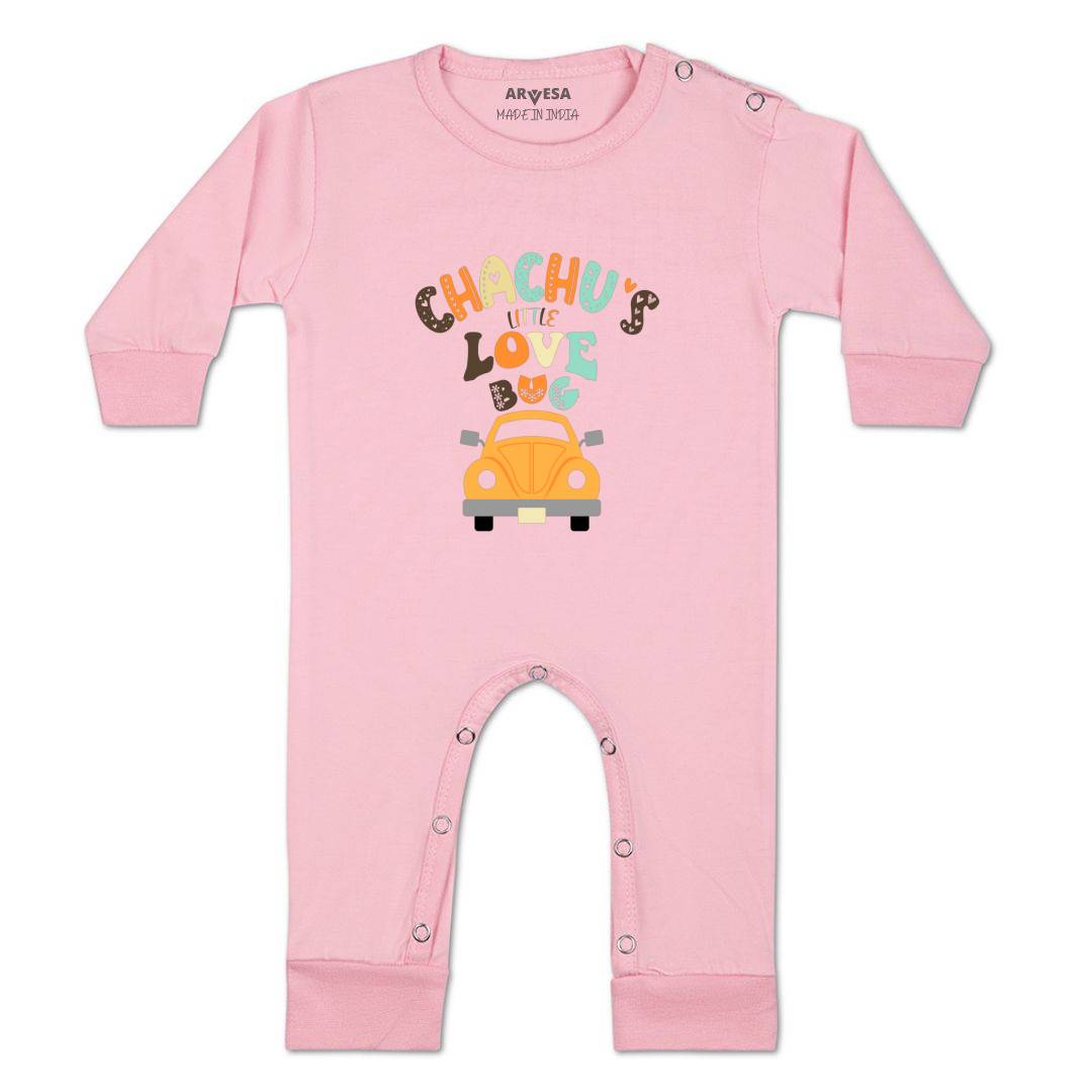 Arvesa Chachu Little Love Bug Design-421 White 0-3 Months Jumpsuit for Baby Boy & Girl dress .
