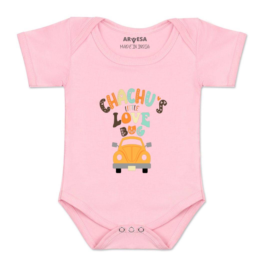 Arvesa Chachu Little Love Bug Design-421 White 0-3 Months Jumpsuit for Baby Boy & Girl dress .