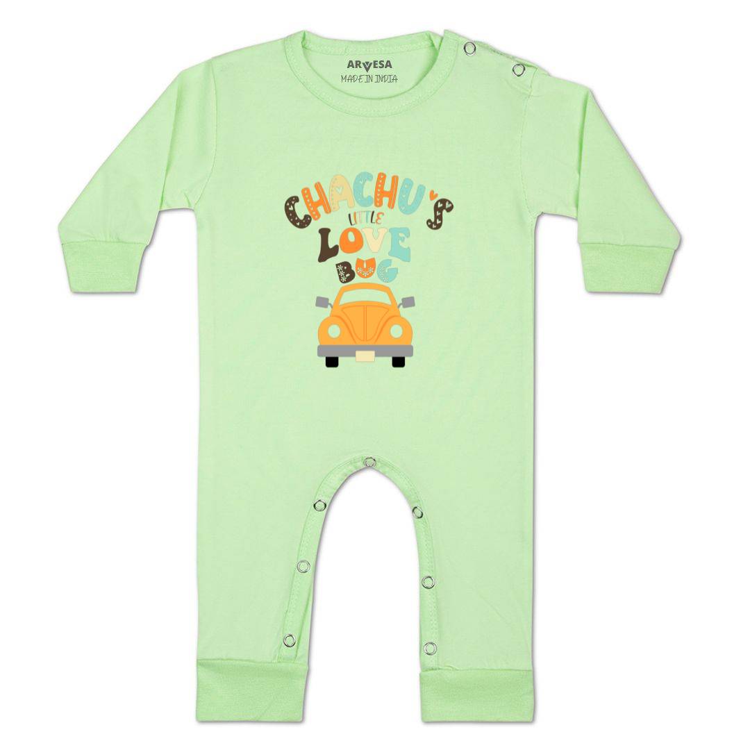 Arvesa Chachu Little Love Bug Design-421 White 0-3 Months Jumpsuit for Baby Boy & Girl dress .