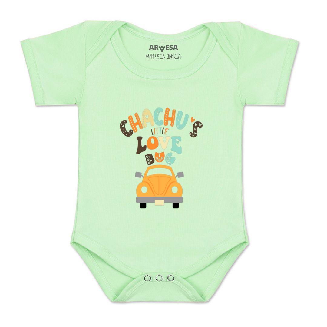 Arvesa Chachu Little Love Bug Design-421 White 0-3 Months Jumpsuit for Baby Boy & Girl dress .