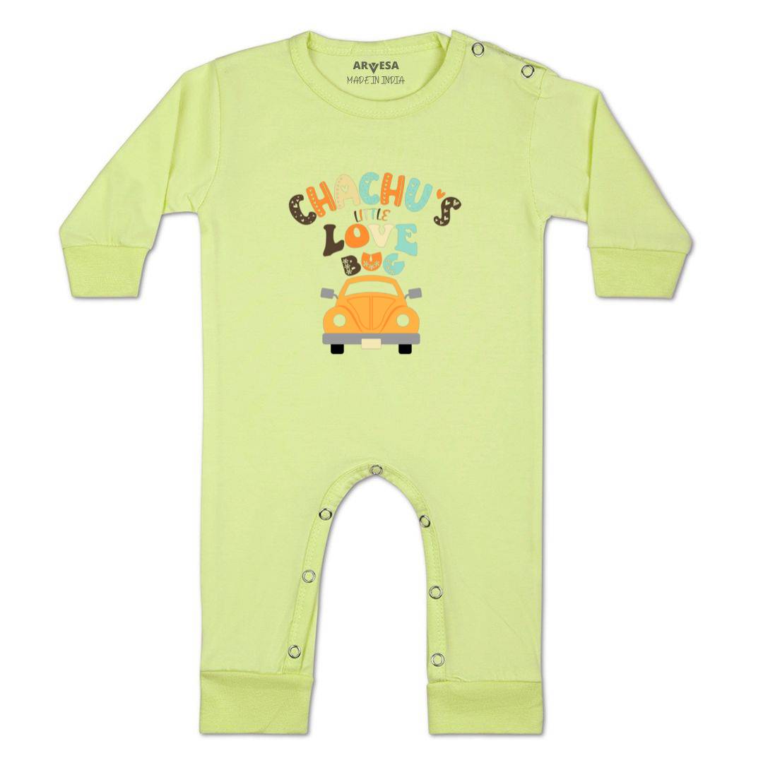 Arvesa Chachu Little Love Bug Design-421 White 0-3 Months Jumpsuit for Baby Boy & Girl dress .