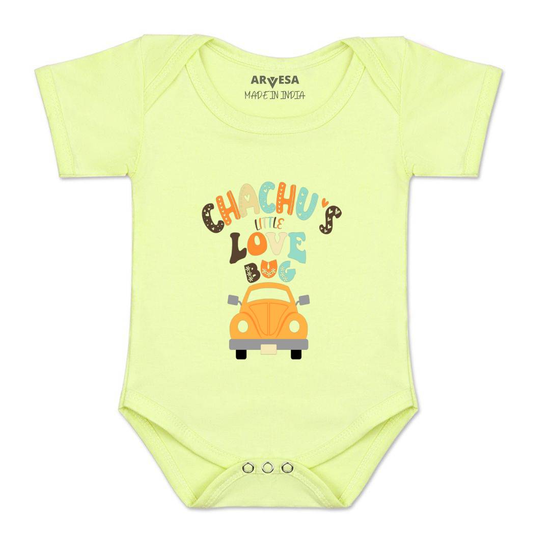 Arvesa Chachu Little Love Bug Design-421 White 0-3 Months Jumpsuit for Baby Boy & Girl dress .