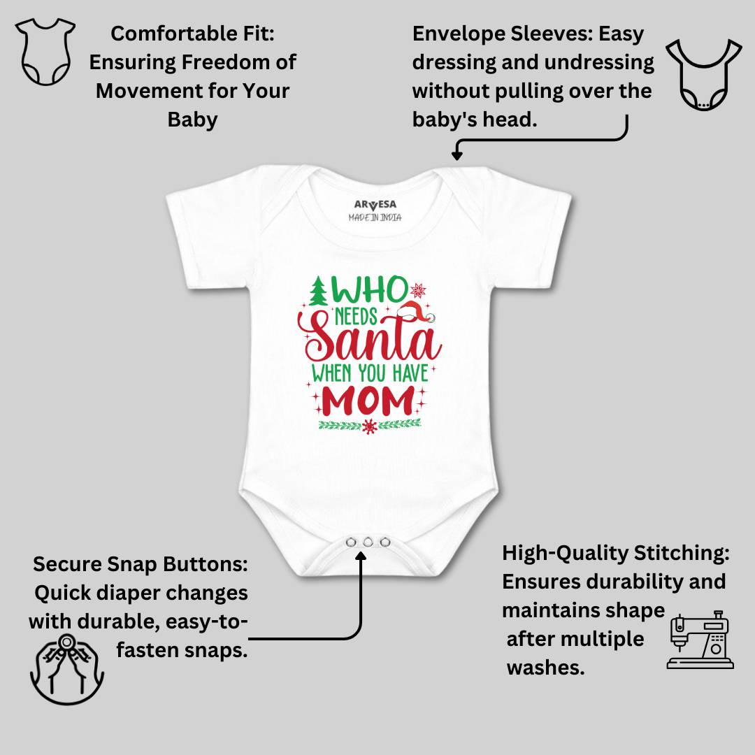 Arvesa Who Needs Santa When You Have Mom  Baby Boy & Girl Dress